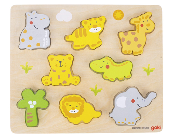 GOKI Puzzle Animaux Sauvages - Ds 2 ans