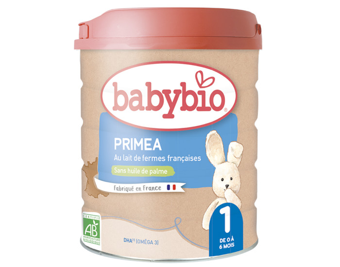 BABYBIO Lait pour Nourrisson 1 Primea - De 0  6 Mois - 800g