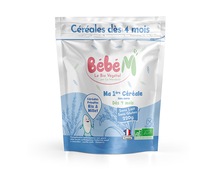 BEBE M Ma Premire Crale Riz Millet - 220 g - Ds 4 mois
