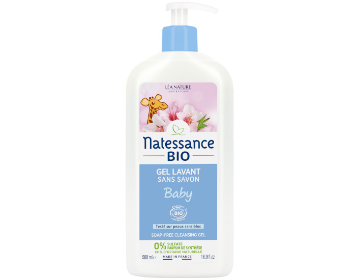NATESSANCE Bb Gel Lavant Sans Savon Bio - 500 ml
