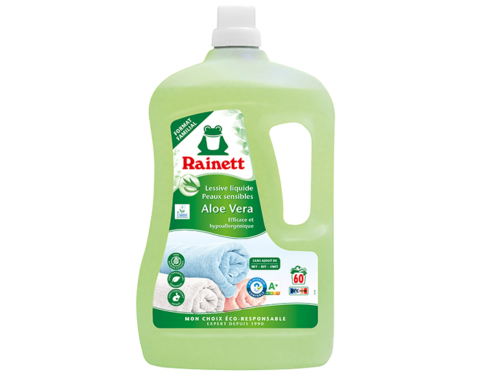 RAINETT Lessive Liquide Peaux Sensibles Alo Vera - 3L 3 L