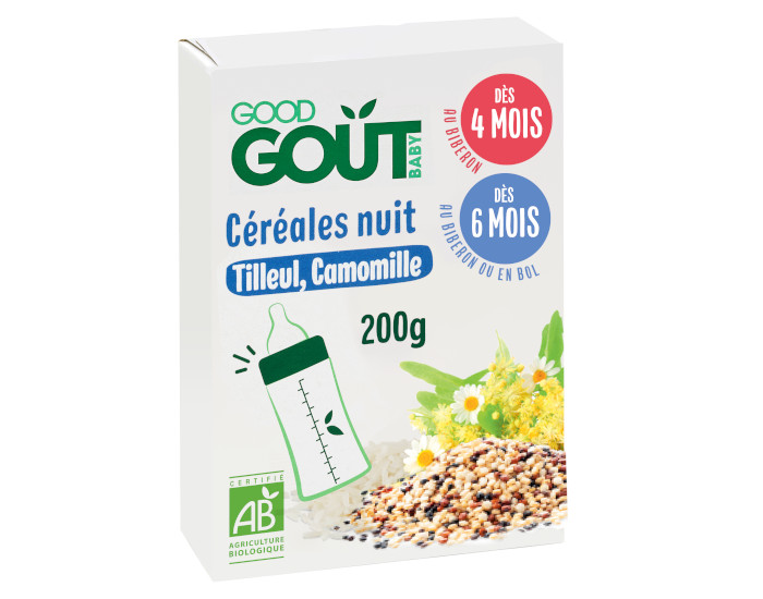 GOOD GOUT Crales Nuit Tilleul Camomille - 200g - Ds 4 mois