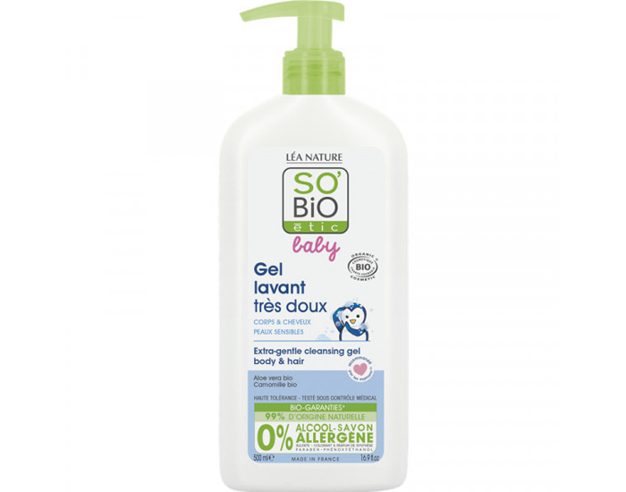 SO'BIO TIC Baby Gel Lavant Trs Doux  500 ml