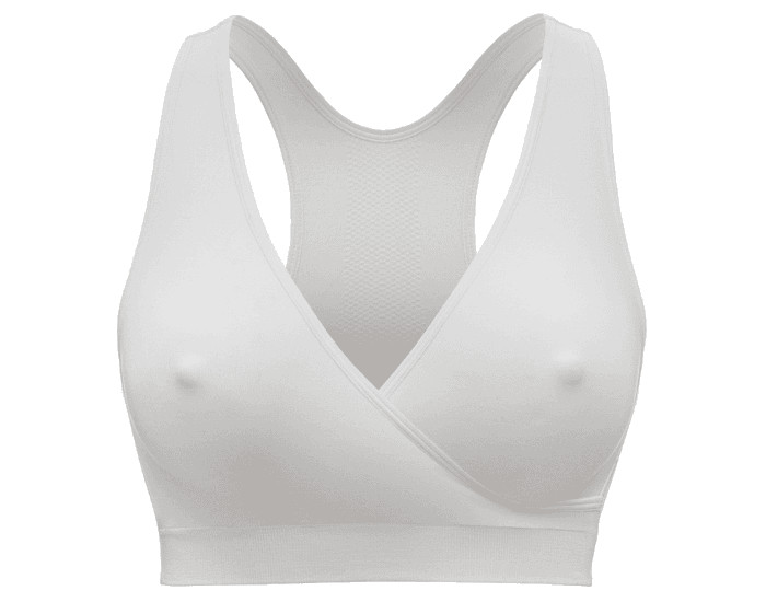 MEDELA Brassire de Nuit de Grossesse et d'Allaitement Respirante Keep Cool - Blanc S