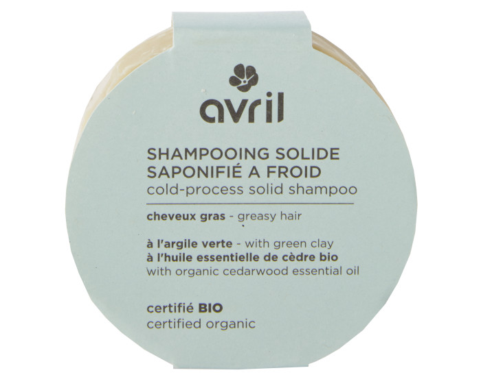 AVRIL Shampooing Solide Saponifi  Froid Cheveux Gras - 100g