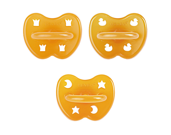HEVEA Pack Dcouverte 3 Ttines en Caoutchouc Naturel 0-3 mois - Physio/Ronde/Symtrique