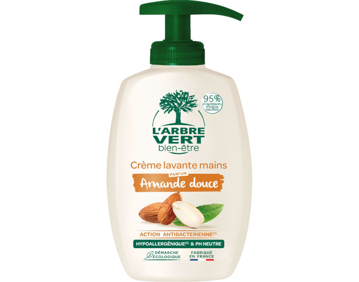 L'ARBRE VERT BIEN-TRE Crme Lavante Mains - Amande Douce  Flacon 300ml