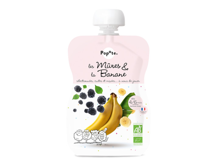 POPOTE Gourde Mre Banane - 120g - Ds 4/6 mois