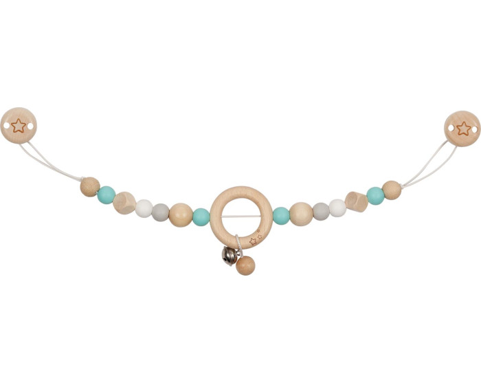 GOKI BABY Chaine de Landau Etoile Turquoise avec Clips - Ds la naissance 