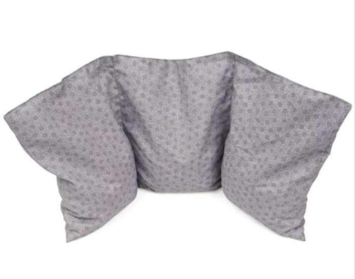GRUNSPECHT Coussin Gris Chauffant en Noyaux de Cerise - 43 x 20 cm