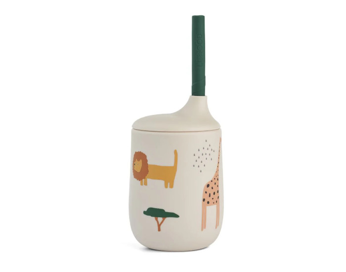 LIEWOOD Gobelet avec Paille - Ellis - Safari - 230 ml