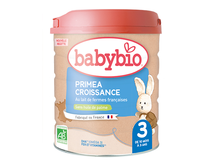 BABYBIO Croissance Prima 3 - Ds 10 mois - 800g - NOUVELLE FORMULE
