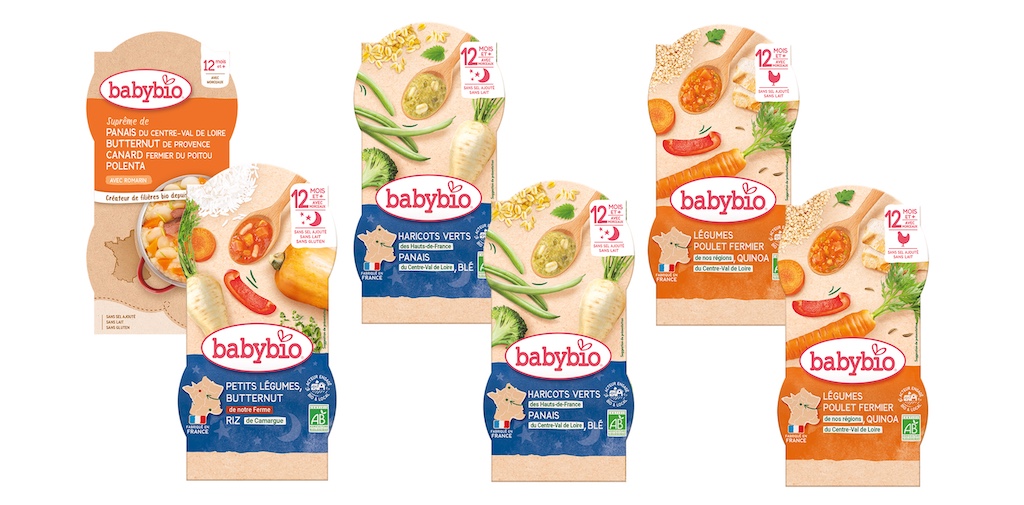 BABYBIO 12 petits plats pour bb - Repas midi et soir - Ds 12 Mois - BIO - 12 x 200g