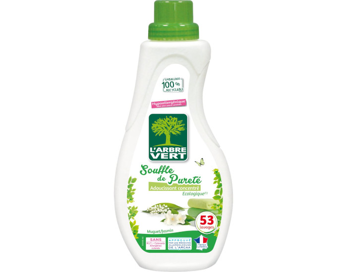 L'ARBRE VERT Adoucissant Souffle de Puret - 53 Lavages - 800 ml