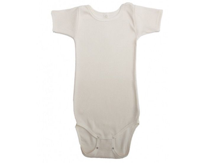 IOBIO Body Manches Courtes en Coton Bio cru 6 - 12 mois - 74/80