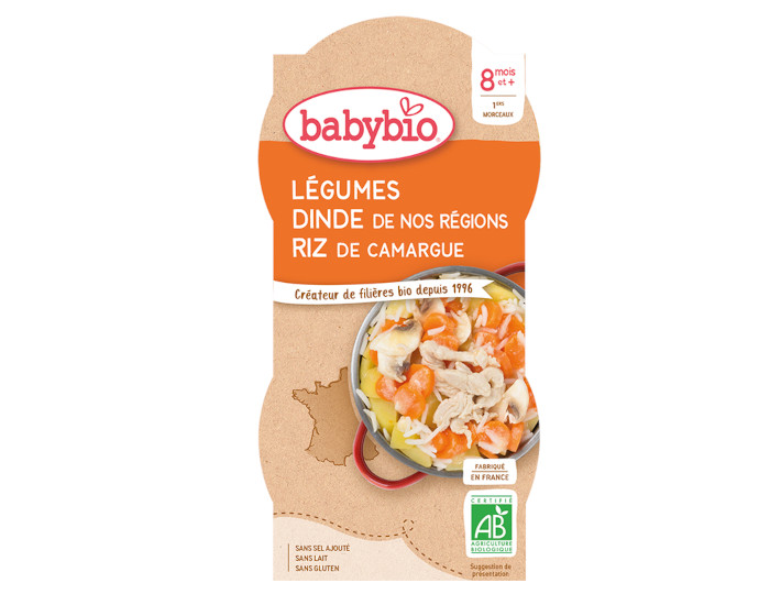 BABYBIO Bols Menu du Jour - 2 x 200 g