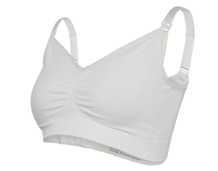 CARRIWELL Soutien-gorge d'allaitement Sans Armature Coton Bio - Blanc M