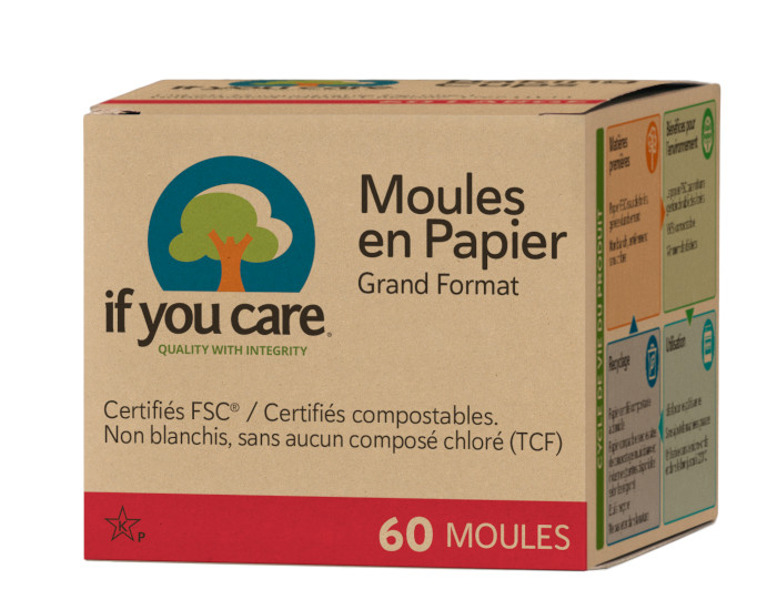 IF YOU CARE Moule de Cuisine en Papier - Non-blanchi - Sans chlore