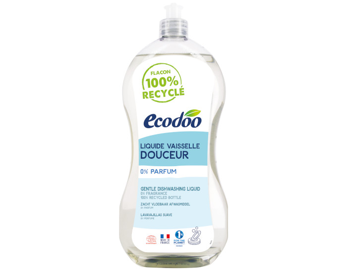 ECODOO Liquide Vaisselle Douceur 0% Parfum - 1L