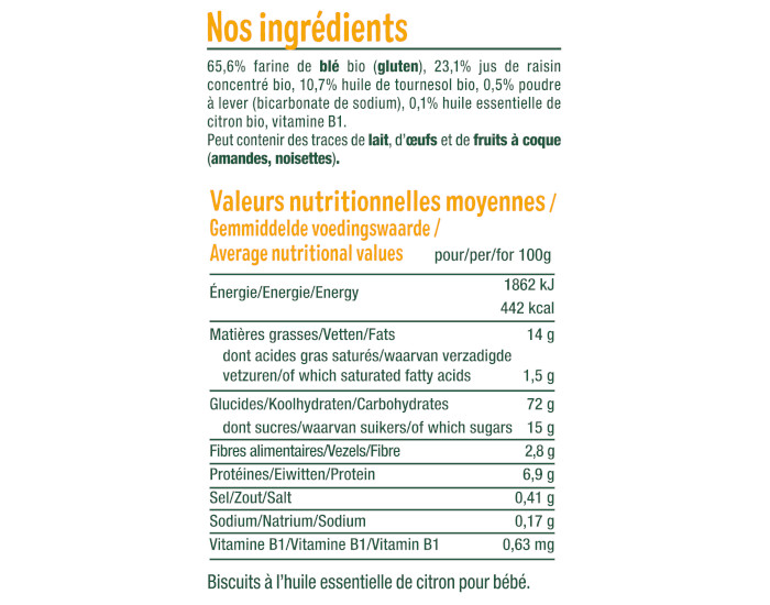 GOOD GOUT Biscuits Animaux Tout Bio au Citron - Ds 10 mois - 80g (2)