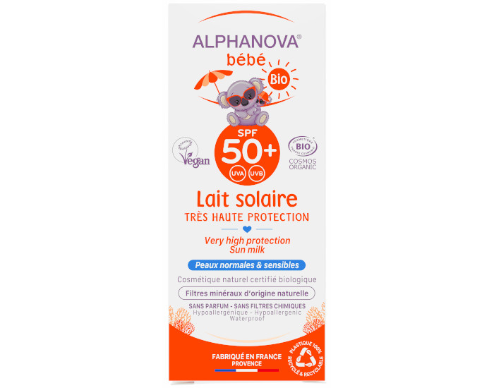 ALPHANOVA Sun Bb Lait Solaire Bio Trs Haute Protection - SPF 50 - 50 ml (1)
