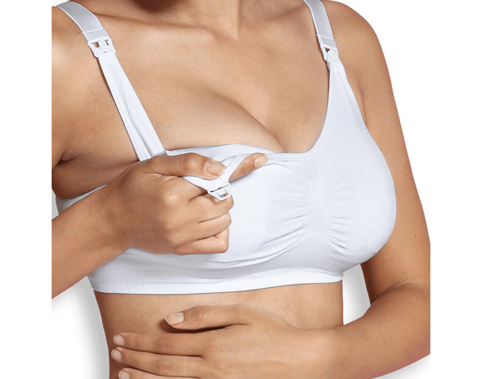 CARRIWELL Soutien-Gorge d'Allaitement Carri Gel - Armatures Gel - Blanc L (4)