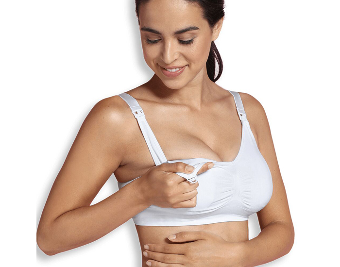 CARRIWELL Soutien-Gorge d'Allaitement Carri Gel - Armatures Gel - Blanc L (6)