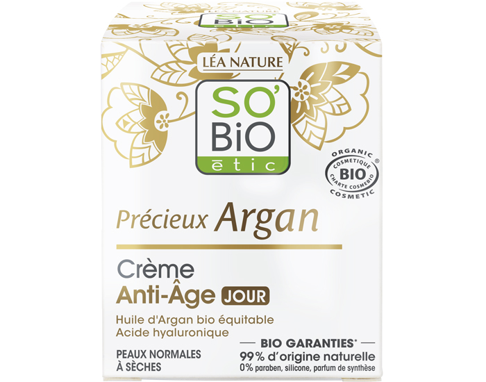 SO'BIO TIC Crme de Jour Anti-ge  l'Argan Bio - 50 ml (1)