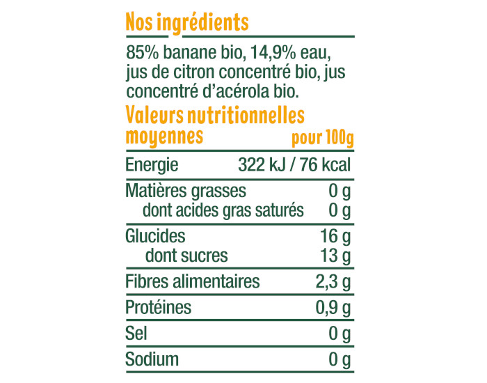 GOOD GOUT Pack de 4 Gourdes Banane - Pure Bb 85g - Ds 4 mois (3)
