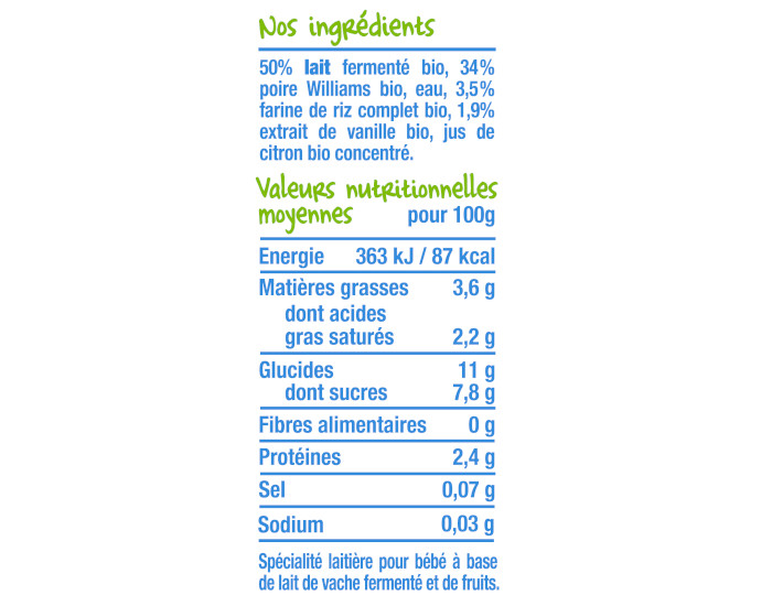 GOOD GOUT Gourde Brass Poire Vanille - 90g - Ds 6 mois (2)