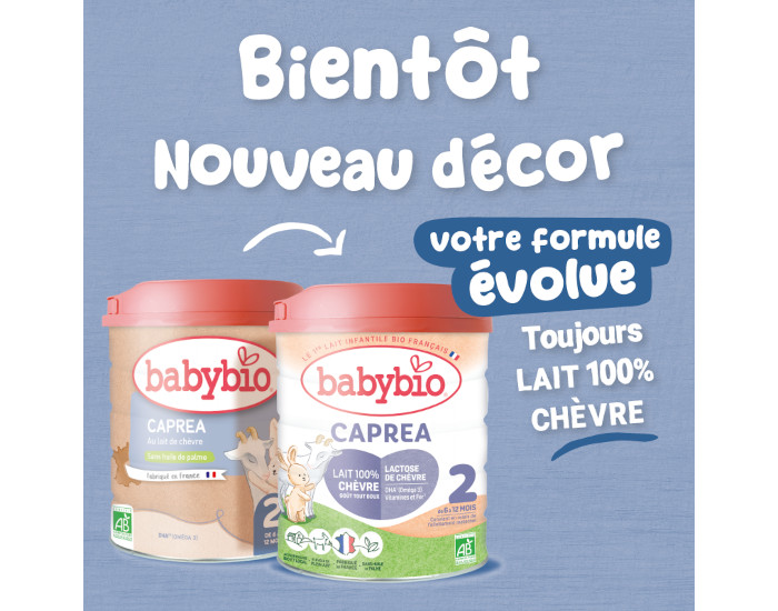 BABYBIO Lait de Suite Capra 2 - 800g - Ds 6 Mois (1)
