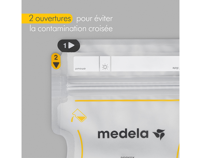 MEDELA Sachets de Conservation pour Lait Maternel 25 x 210ml (2)