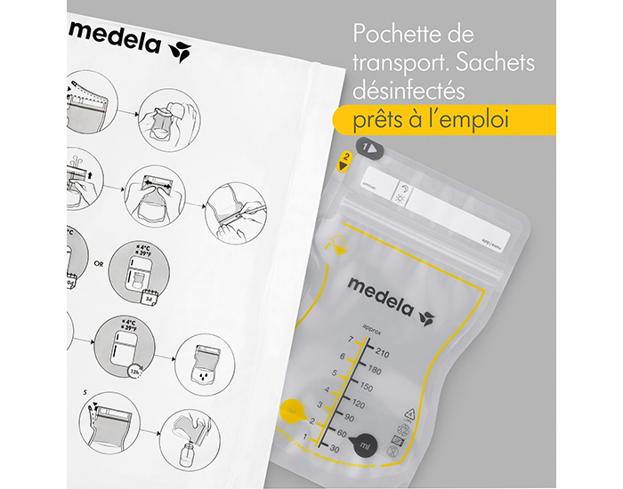 MEDELA Sachets de Conservation pour Lait Maternel 25 x 210ml (5)