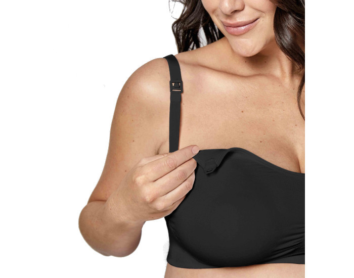 MEDELA Soutien-Gorge de Grossesse et d'Allaitement Ultra-Respirant Keep Cool� - Noir S (1)