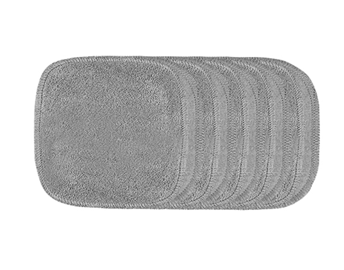 LES TENDANCES D'EMMA 10 Carrs Dmaquillants Lavables - Eucalyptus Biface Gris (1)