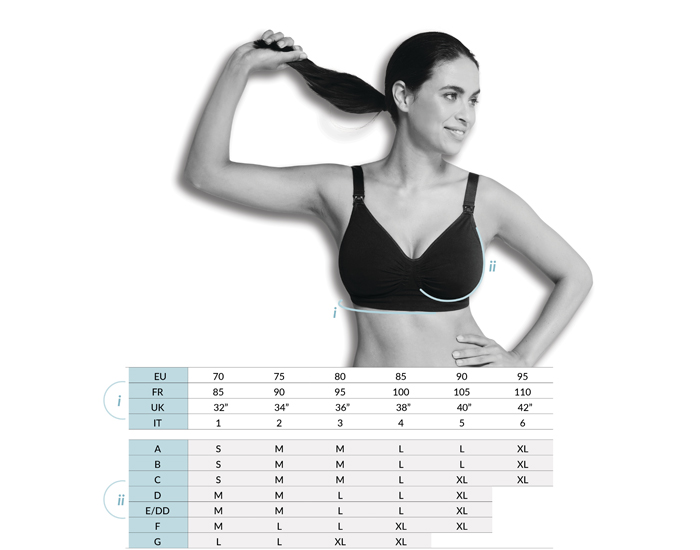 CARRIWELL Brassire d'Allaitement Cache-Coeur en Coton Bio - Noir L (4)