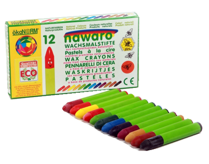 OKONORM Crayons  la Cire d'Abeille - Ds 3 ans 12 couleurs (1)