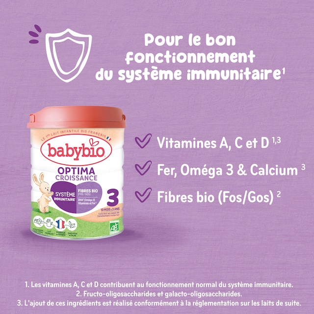 BABYBIO Croissance Optima 3 - Ds 10 mois - 800g (1)