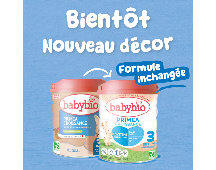 BABYBIO Croissance Prima 3 - Ds 10 mois - 800g (1)
