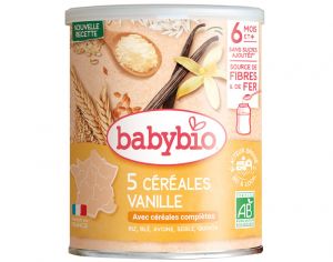 BABYBIO 5 Crales Vanille - 220g - Ds 6 mois