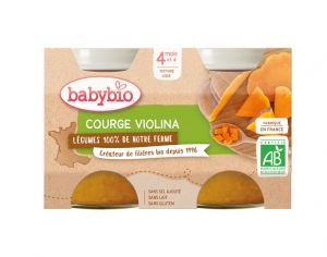 BABYBIO Mes Lgumes - 2x130g Courge Violina de notre Ferme - Ds 6 mois