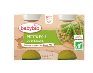 BABYBIO Mes Lgumes - 2x130g Petits Pois - 6 mois