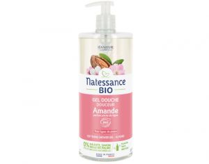 NATESSANCE Gel Douche Amande - Parfum Pche de Vigne - 1L
