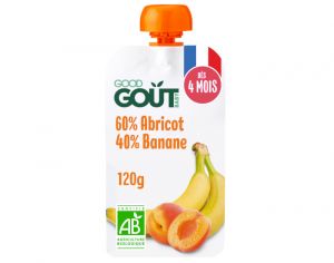 GOOD GOUT Gourde Banane Abricot - Pure Bb 120 g- Ds 4 mois