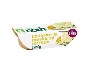 GOOD GOUT Petit Plat pour Bb 2 x 190g - Chou-fleur Pomme de Terre Colin d'Alaska - Ds 8 mois