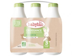 BABYBIO Croissance Liquide - Ds 10 Mois - 6 x 1 L