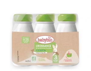 BABYBIO Croissance Liquide - Ds 10 Mois - 6 x 25 cl