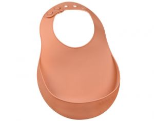 BEABA Bavoir Silicone Rcuprateur  Terracotta