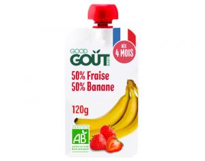 GOOD GOUT Gourde Fraise et Banane - Pure Bb 120g - Ds 4 Mois