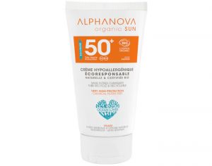 ALPHANOVA Crme Solaire Visage Hypoallergnique Sans Parfum SPF50+ Bio - 50 ml